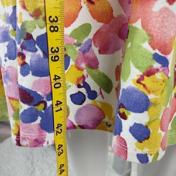 Norm Thompson Short Sleeve Floral Dress Size PS - Picture 6 of 11